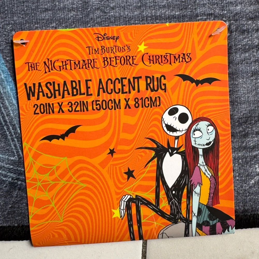 Nightmare Before Christmas Lightweight Accent Rug with Jack and Sally NWT